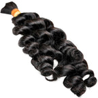 Raw Vietnamese Ripple Curly Bulk Human Hair Extensions