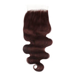 Burgundy Body Wave 5x5 HD Closure